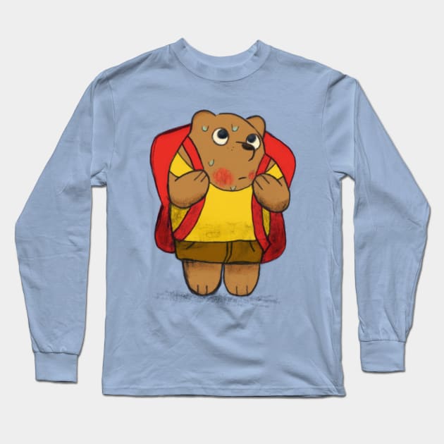 School Bear Long Sleeve T-Shirt by slugspoon